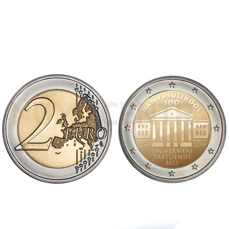 Moeda 2 Euro Universidade de Tartu Estónia 2019