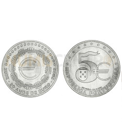 Moeda 5€ 20 Anos do Euro Portugal 2022 Cuproníquel