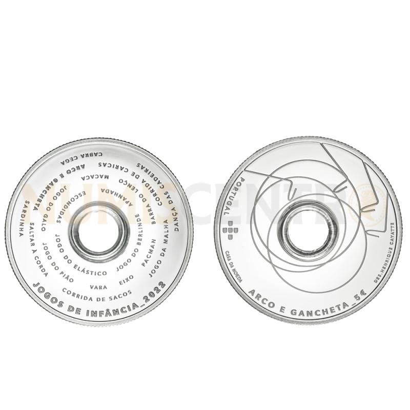 Moeda 5€ Arco e Gancheta Portugal 2022 Prata Proof
