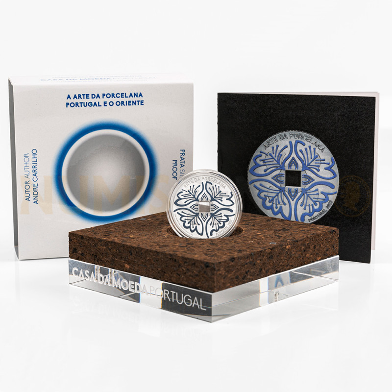 Moeda 5€ Arte da Porcelana Portugal 2022 Prata Proof