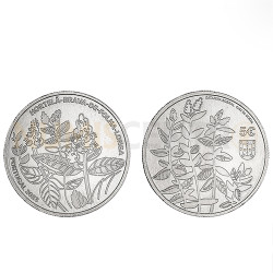 Moeda 5€ Hortelâ-Brava-de-Folha-Longa Cuproníquel Portugal 2023