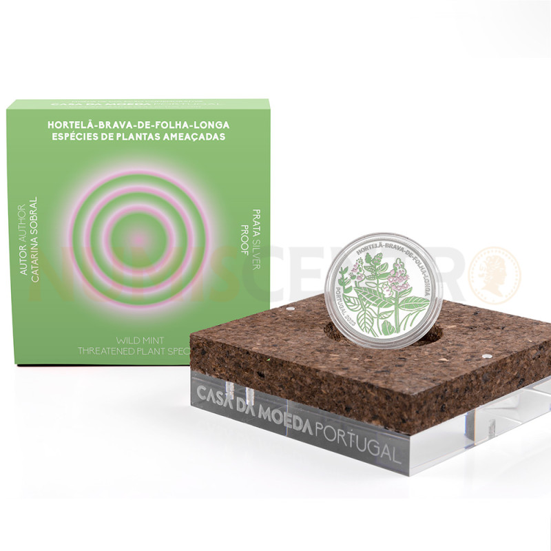 Moeda 5€ Hortelâ-Brava-de-Folha-Longa Prata Proof Portugal 2023