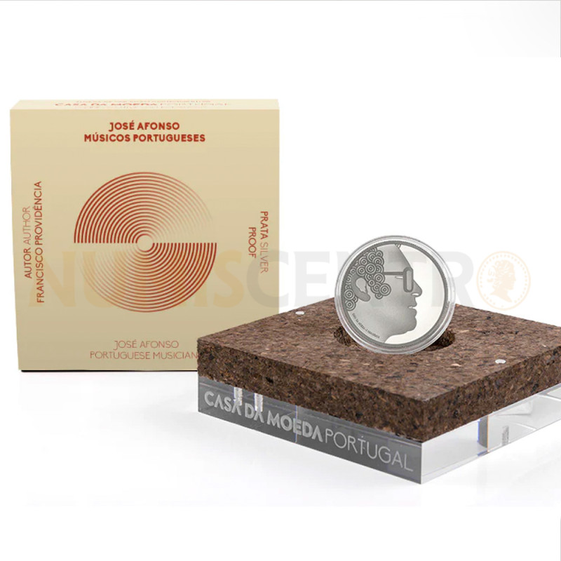 Moeda 5€ José Afonso Portugal 2023 Prata Proof