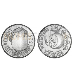 Moeda 5 Euros Luís Camões Portugal 2024 Cuproníquel