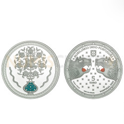 Moeda 5€ Mobiliário Indo-Português Portugal 2023 Prata Proof