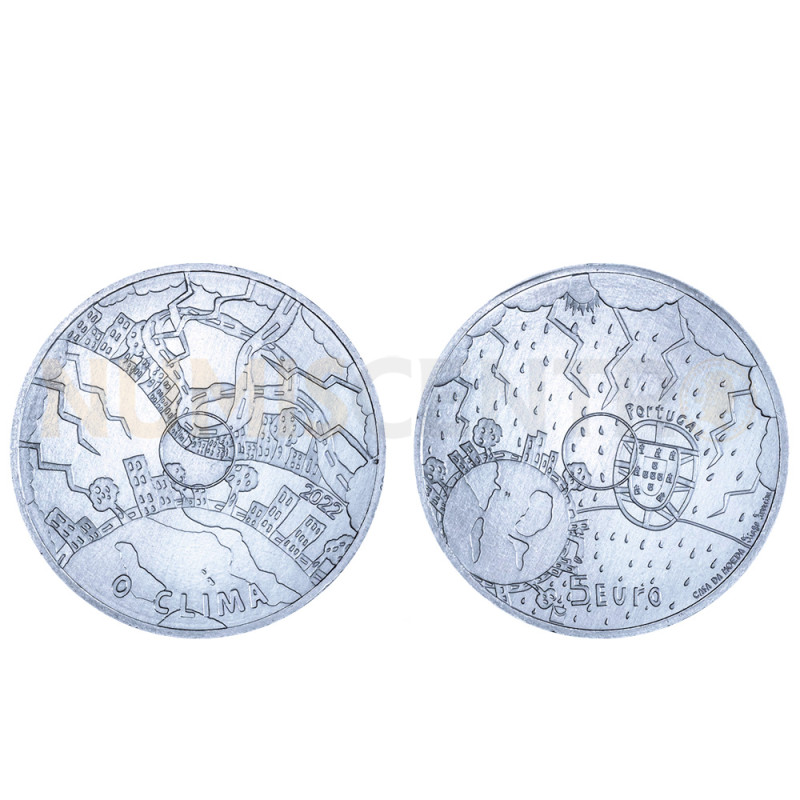 Moeda 5€ O Clima Portugal 2022 Cuproníquel