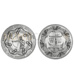 Moeda 5 Euros Ulisses Astucia e Persistência Portugal 2024 Cuproníquel