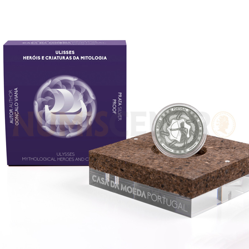 Moeda 5 Euros Ulisses Astucia e Persistência Portugal 2024 Prata Proof
