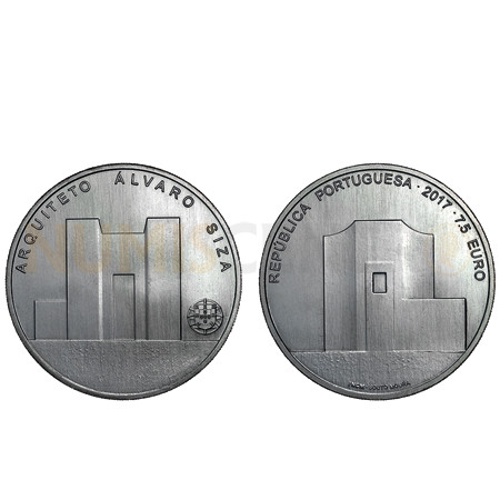 Moeda 7,5€ Arquiteto Álvaro Siza Portugal 2017 Prata 500