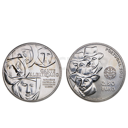 Moeda 2,5 Euro Comemorativa Cante Alentejano Portugal 2016 cuproniquel