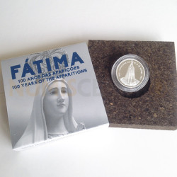 Moeda 2,5€ 100 Anos das Aparições de Fátima Portugal 2017 Prata Proof