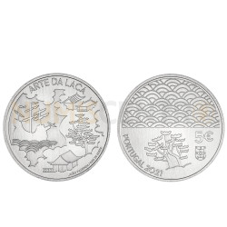 Moeda 5€ Arte da Laca Portugal 2021 Cuproniquel