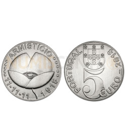 Moeda 5€ Centenário do Armistício Portugal 2018