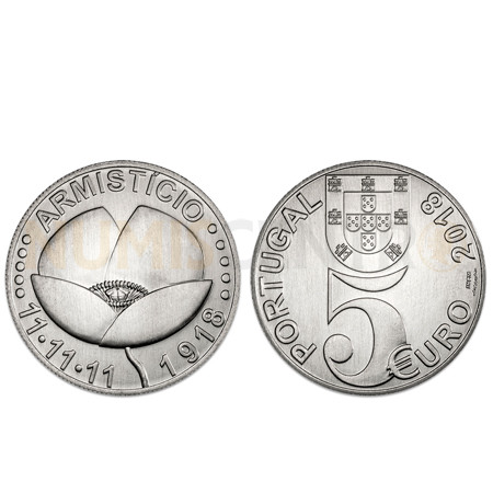 Moeda 5€ Centenário do Armistício Portugal 2018