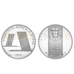 Moeda 7,5€ Comemorativa Arquitecto Gonçalo Byrne Portugal 2020 Ag Proof