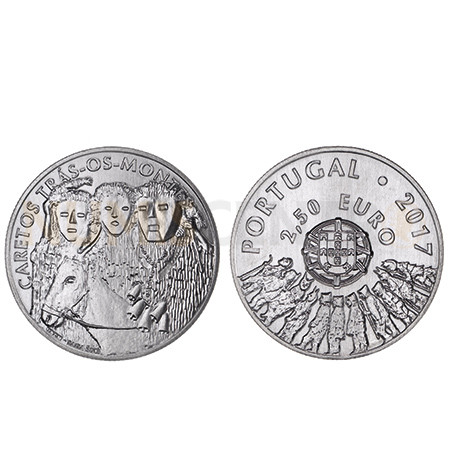 Moeda 2,5€ Os Caretos de Trás-Os-Montes Portugal 2017 Cuproniquel