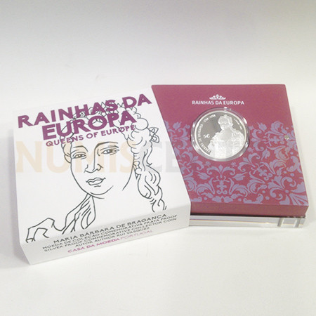 Moeda 5€ D Maria Bárbara de Bragança Prata Proof Portugal 2017