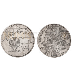 Moeda 2,5€ Comemorativa Euro 2020 Portugal cuproniquel