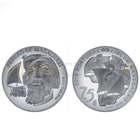 Moeda 7,5 € Fernão de Magalhães 