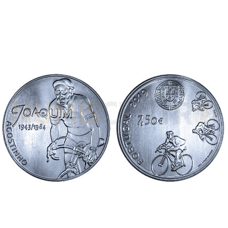Moeda 7,5€ Joaquim Agostinho Prata Portugal 2019