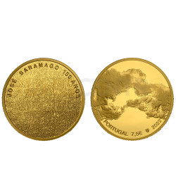 Moeda 7,5€ José Saramago 100 Anos Portugal 2022 Ouro Proof