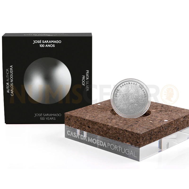 Moeda 7,5€ José Saramago 100 Anos Portugal 2022 Prata Proof