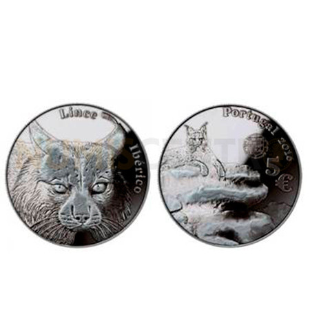 Moeda 5 Euro Comemorativa Portugal 2016 Lince Ibérico cuproniquel
