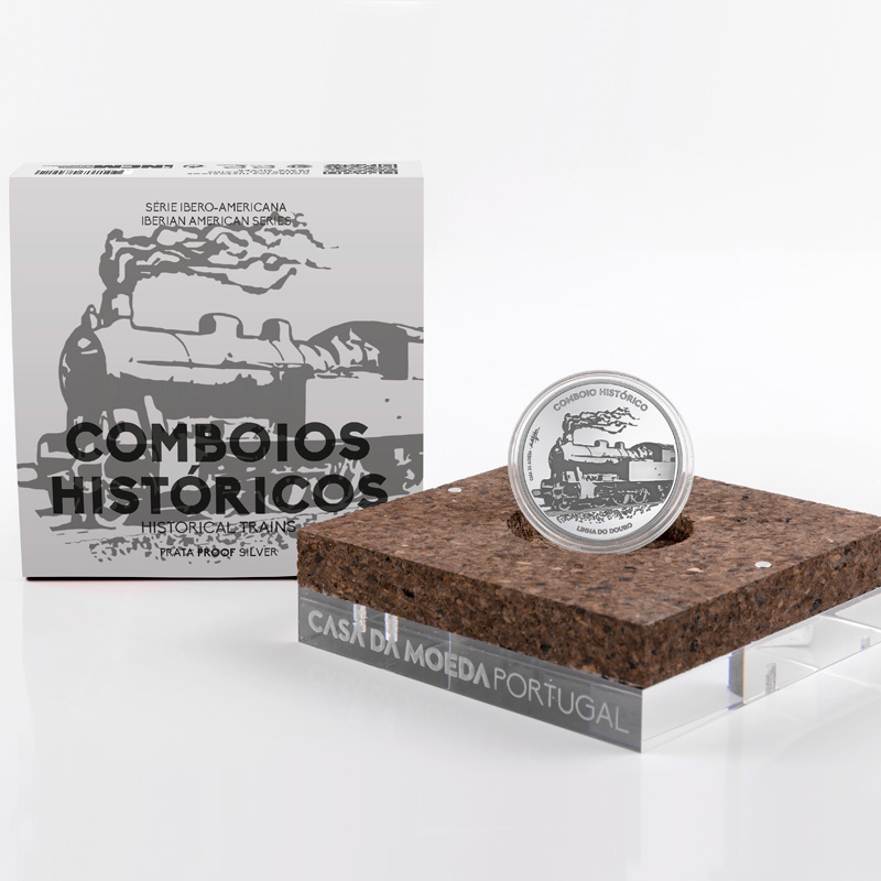 Moeda 7,5€ Comboios Históricos Prata Proof Portugal 2020