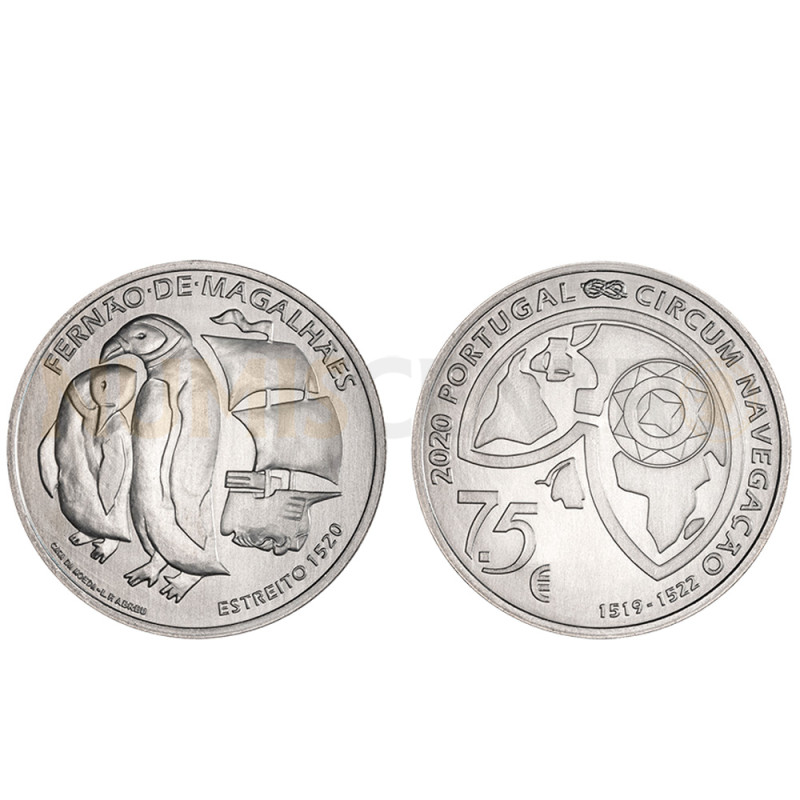 Moeda 7,5€ Comemorativa Fernão Magalhães 