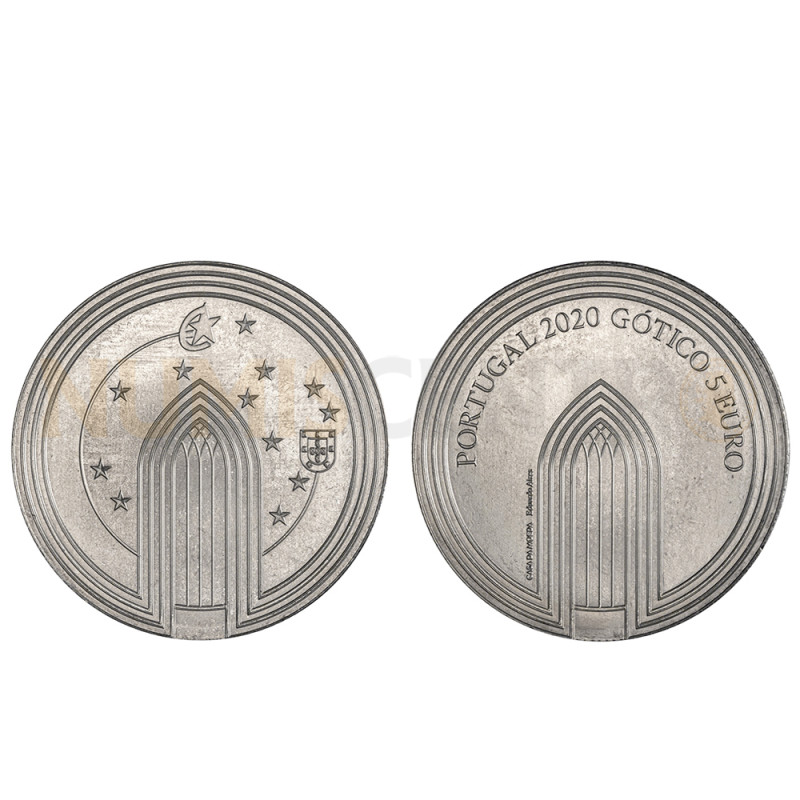 Moeda 5€ Comemorativa O Gótico Portugal 2020 cuproniquel
