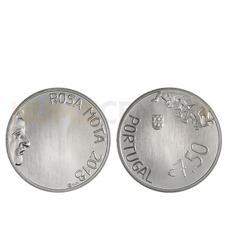 Moeda 7,5€ Rosa Mota 2018 Prata 500