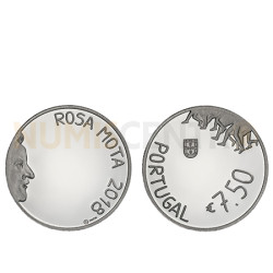 Moeda 7,5€ Rosa Mota 2018 Prata Proof