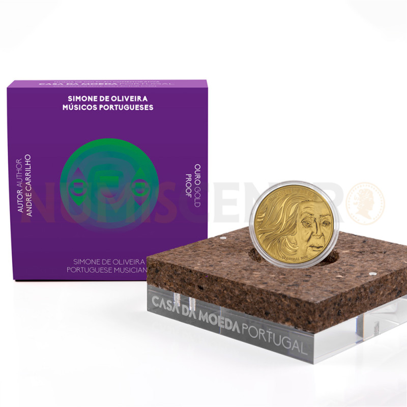 Moeda 5€ Simone de Oliveira A Diva Eterna Portugal 2025 Ouro Proof