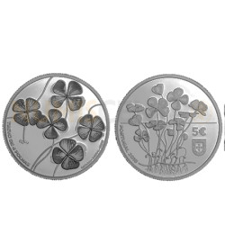 Moeda 5€ Comemorativa Trevo de Quatro Folhas 2018
