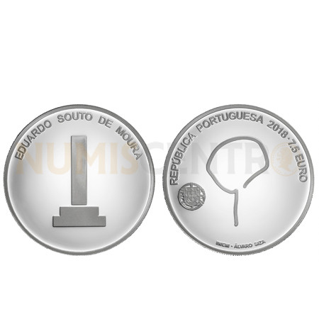 Moeda 7,5€ Eduardo Souto Moura Portugal 2018 Prata Proof