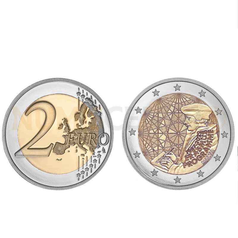 Moeda 2 Euros Erasmus Malta 2022 ( de Rolo UNC)