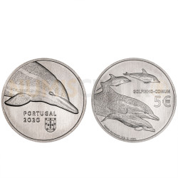 Moeda 5€ O Golfinho Espécies Ameaçadas cuproníquel Portugal 2020