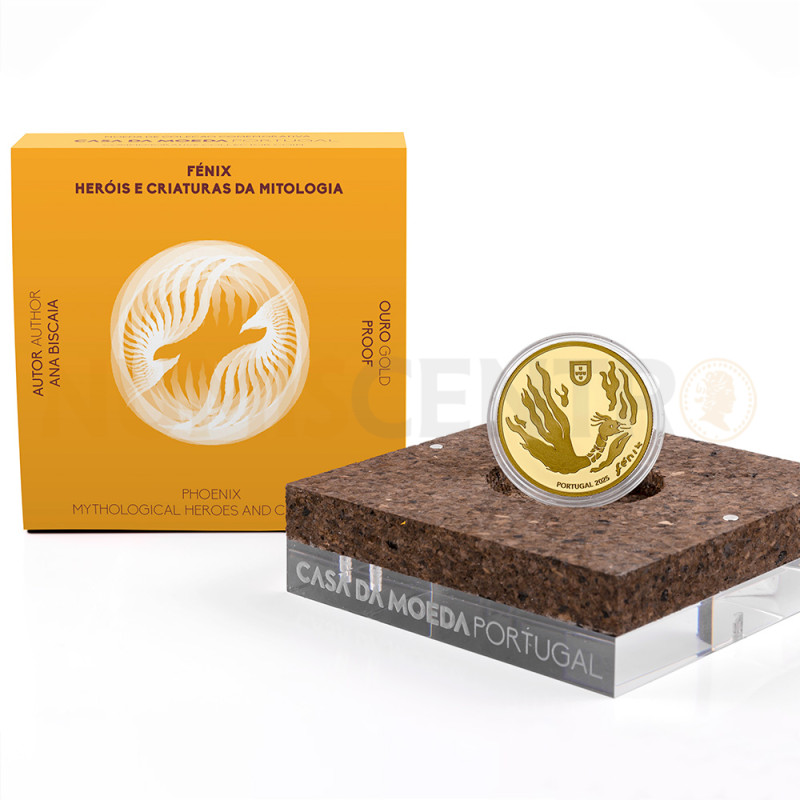 Moeda 5€ Um Renascimento Lendário FENIX Portugal 2025 Ouro Proof