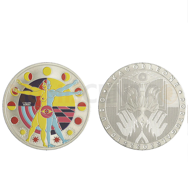 Moeda 10€ Akacorleone Portugal 2022 Prata Proof