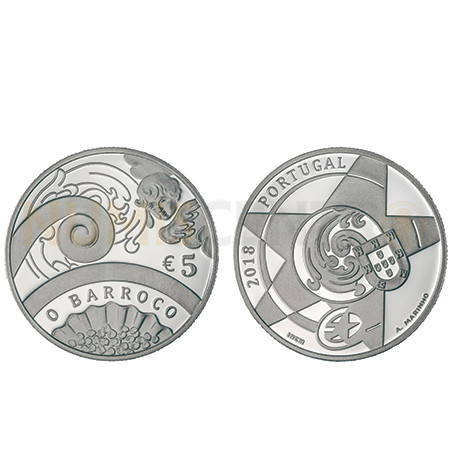 Moeda 5€ O Barroco 2018 Prata Proof