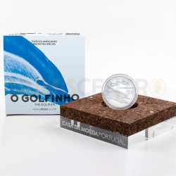 Moeda 5€ O Golfinho Espécies Ameaçadas prata proof Portugal 2020