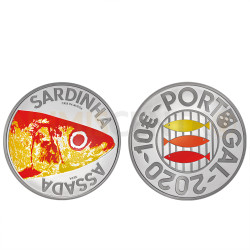 Moeda 10€ Sardinha Sabores de Portugal Prata Proof Portugal 2020