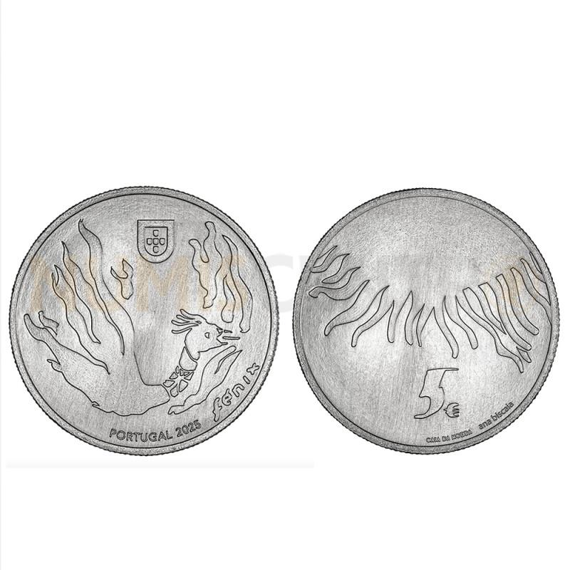Moeda 5€ Um Renascimento Lendário FENIX Portugal 2025 Cuproníquel