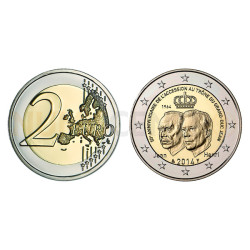 2 Euros 50 Aniversário Ascenção ao Trono Luxemburgo 2014