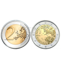 Moeda 2 Euros Jean Sibelius Finlandia 2015