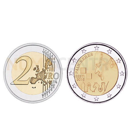Moeda 2 Euro Estónia 2016 Paul Keres