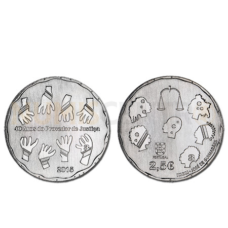 Moeda 2,5€ 40 Anos Provedor Justiça - Portugal 2015 (Cuproniquel)