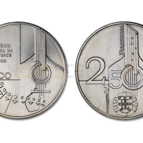 Moeda 2,5€ Comemorativa O Fado - Portugal 2015 Cuproniquel