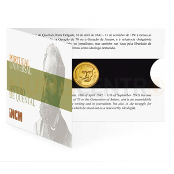 Moeda Antero Quental 2013 Ouro FDC