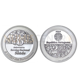 Moeda 2,5€ 35 Anos de Serviço Nacional de Saúde Portugal Cuproniquel 2014